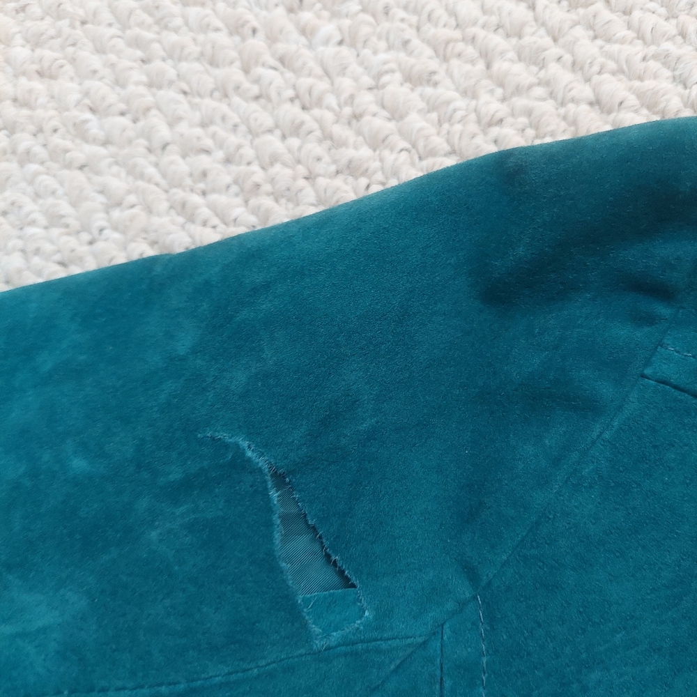 Turquoise button up jacket - Picture 5 of 6